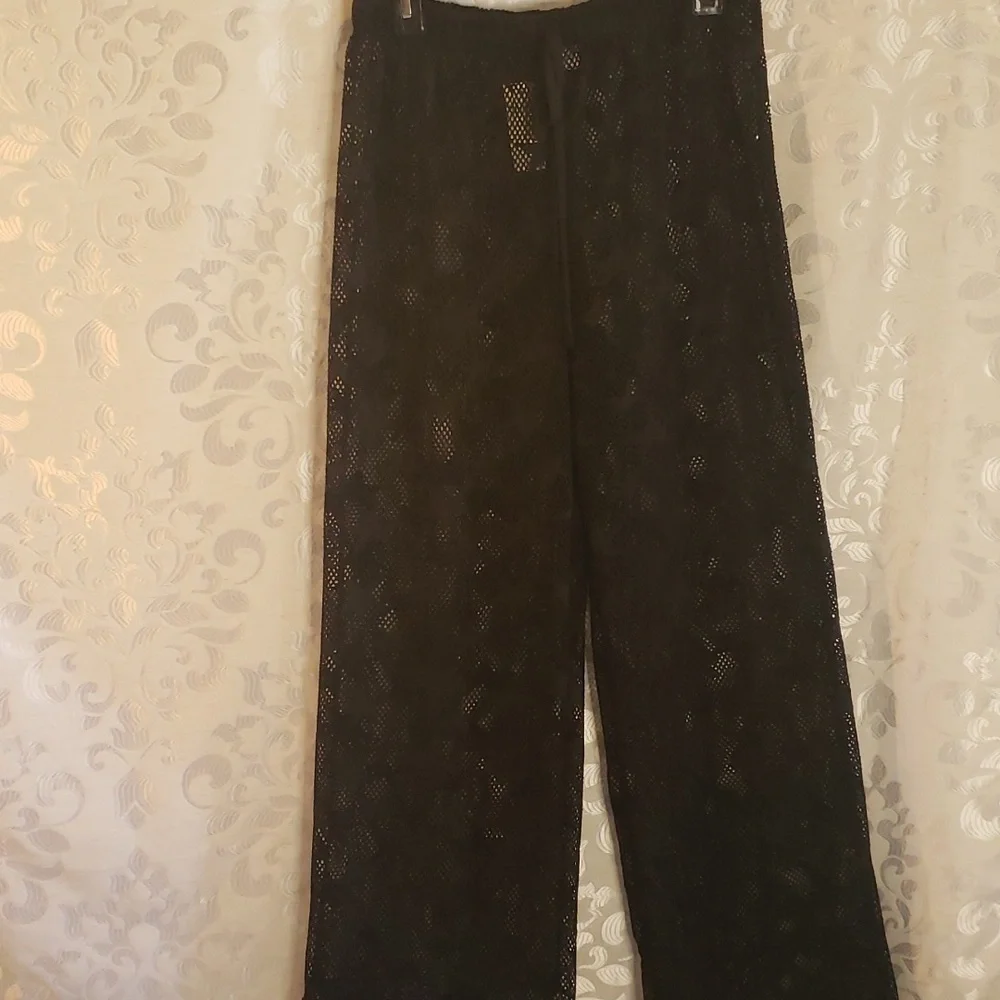 Sand & Spirit NWT black mesh with stars size medium beach pants